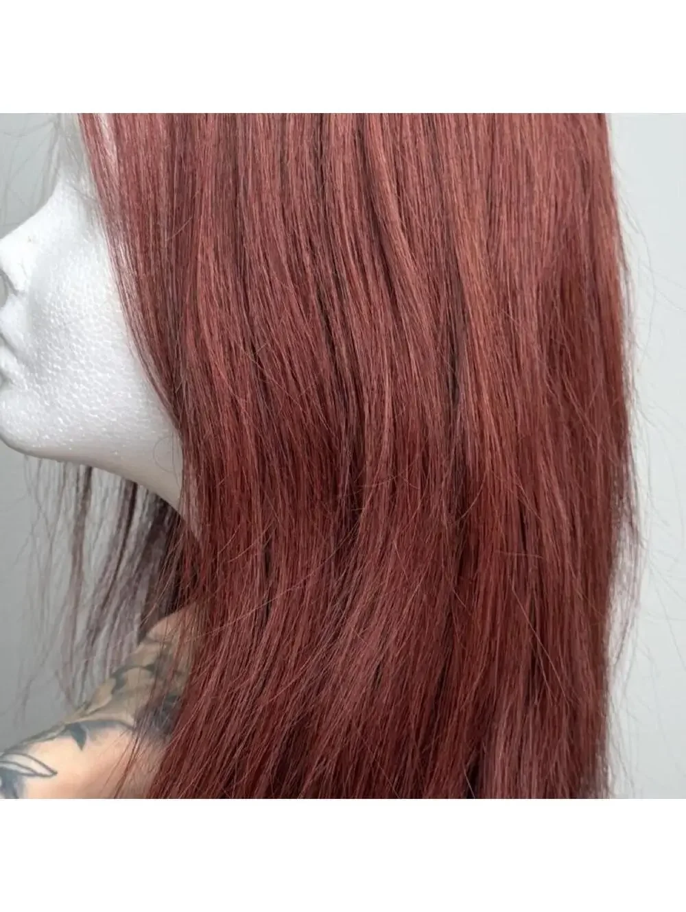 100% Human Hair Wig - Reddish Brown Straight Bob, 5x5 HD Lace Front, Glueless